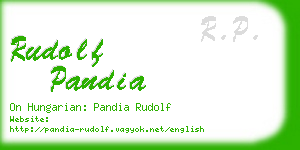 rudolf pandia business card